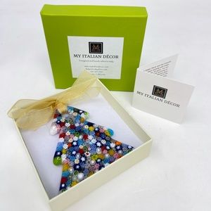 Authentic Millefiori Murano Glass Tree Ornament.